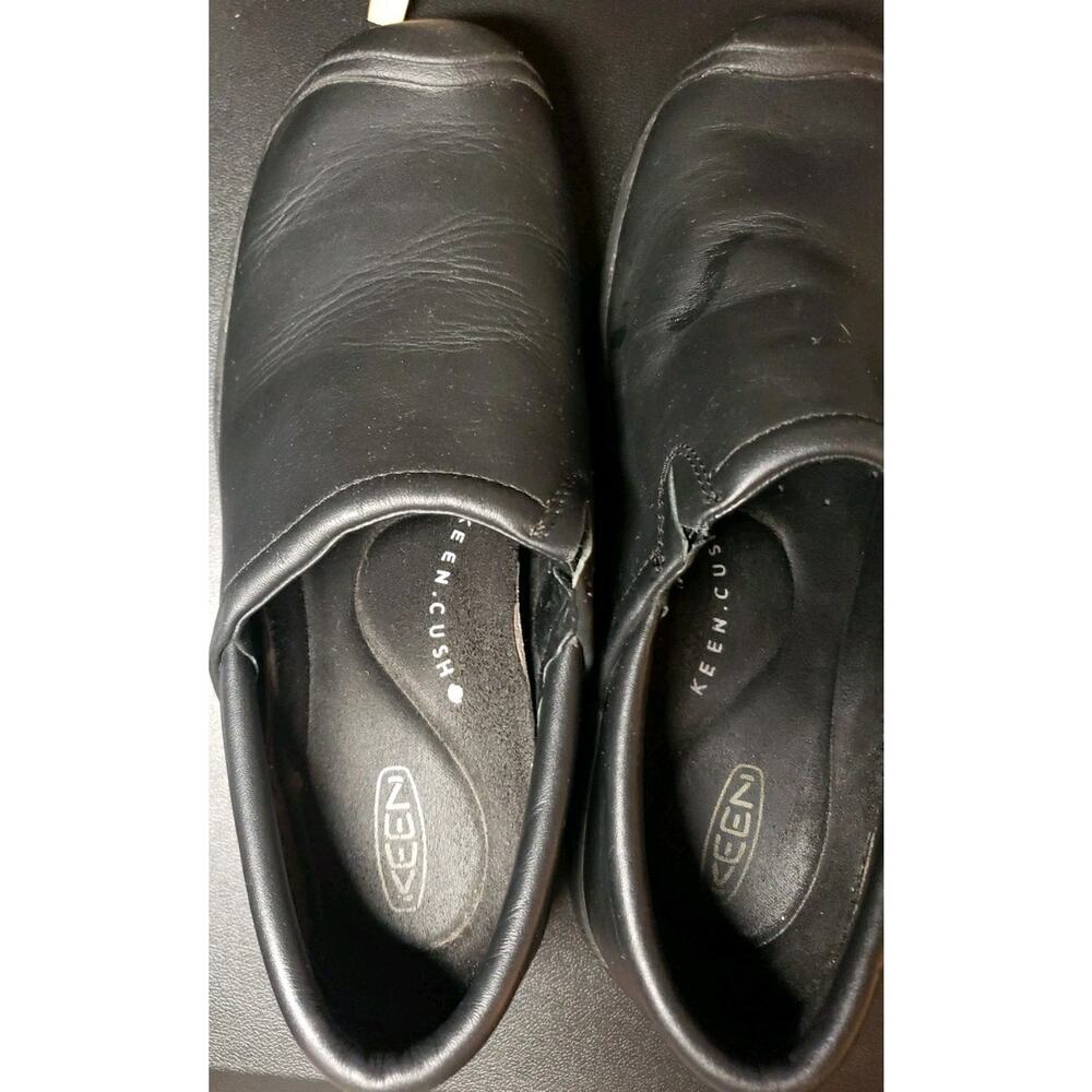 KEEN Utility PTC Slip-On II Work Comfort Shoes Black Leather Womens Size US 8 - Picture 7 of 11